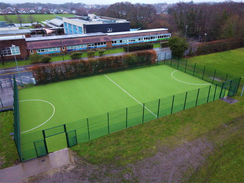 football pitch with groundworks east midlands